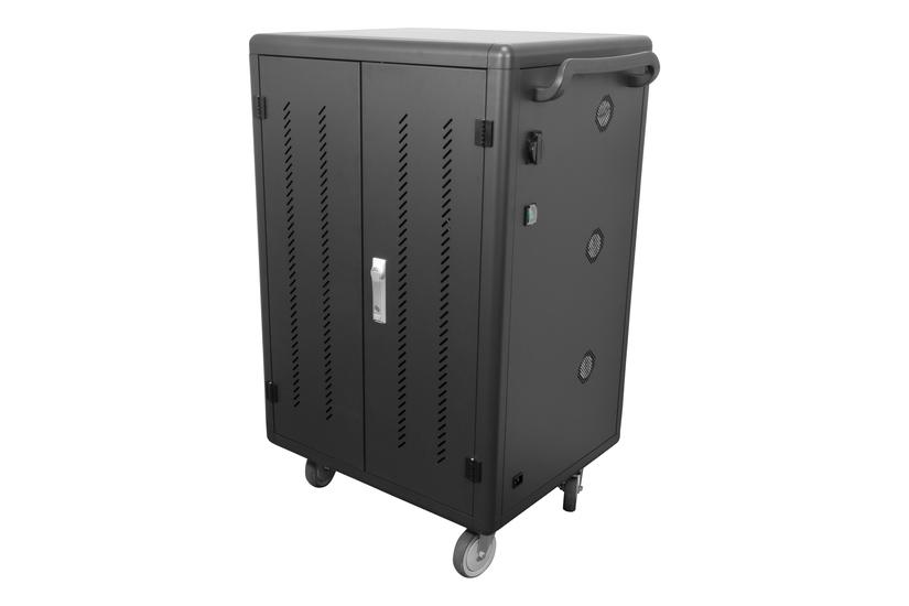 DELTACO vagn - f&ouml;r 36 surfplattor/b&auml;rbara datorer - svart