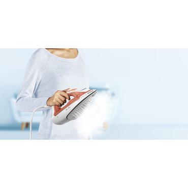 Tefal Virtuo 30 FV2C40E0 strygejern T&oslash;r & dampstrygejern Keramisk stryges&aring;l 2000 W Fersken, Hvid