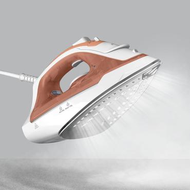 Tefal Virtuo 30 FV2C40E0 strygejern T&oslash;r & dampstrygejern Keramisk stryges&aring;l 2000 W Fersken, Hvid