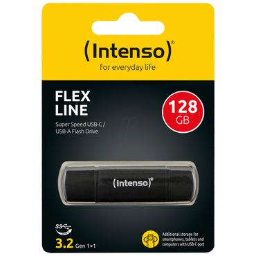Intenso USB-minne - 128 GB - 3.2 Gen 1x1 - USB Type-A / USB Type-C - 70 MB/s - Keps