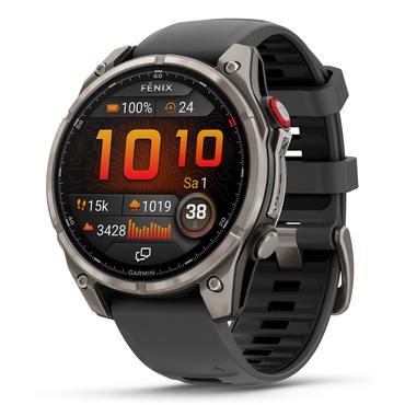 Garmin fēnix 8 Pro 3,56 cm (1.4") AMOLED 47 mm Digital 454 x 454 pixel Ber&oslash;ringssk&aelig;rm Grafit, Titanium Wi-Fi GPS (satellit)