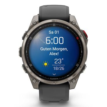 Garmin fēnix 8 Pro 3,56 cm (1.4") AMOLED 47 mm Digital 454 x 454 pixel Ber&oslash;ringssk&aelig;rm Grafit, Titanium Wi-Fi GPS (satellit)