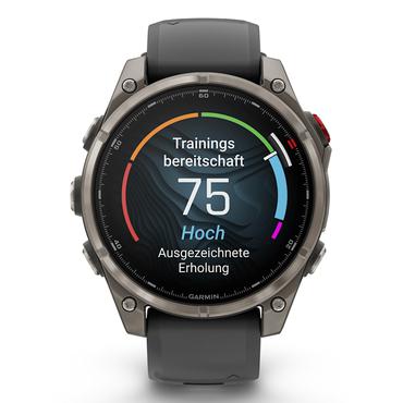 Garmin fēnix 8 Pro 3,56 cm (1.4") AMOLED 47 mm Digital 454 x 454 pixel Ber&oslash;ringssk&aelig;rm Grafit, Titanium Wi-Fi GPS (satellit)