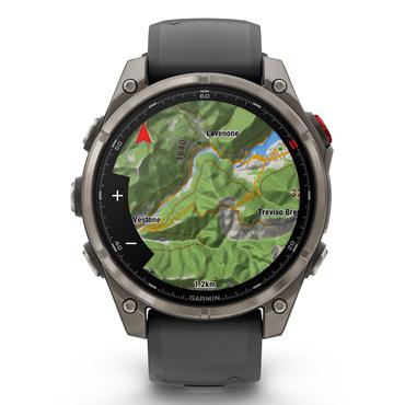 Garmin fēnix 8 Pro 3,56 cm (1.4") AMOLED 47 mm Digital 454 x 454 pixel Ber&oslash;ringssk&aelig;rm Grafit, Titanium Wi-Fi GPS (satellit)