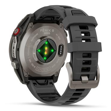 Garmin fēnix 8 Pro 3,56 cm (1.4") AMOLED 47 mm Digital 454 x 454 pixel Ber&oslash;ringssk&aelig;rm Grafit, Titanium Wi-Fi GPS (satellit)