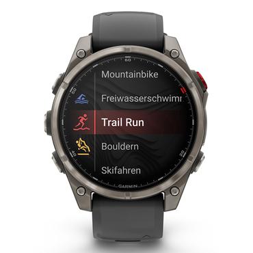 Garmin fēnix 8 Pro 3,56 cm (1.4") AMOLED 47 mm Digital 454 x 454 pixel Ber&oslash;ringssk&aelig;rm Grafit, Titanium Wi-Fi GPS (satellit)
