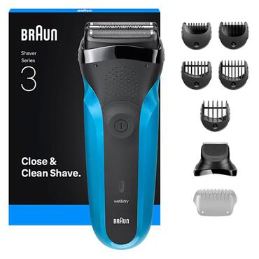 Braun Shaver 735940 / Series 3 310BT Black on Blue