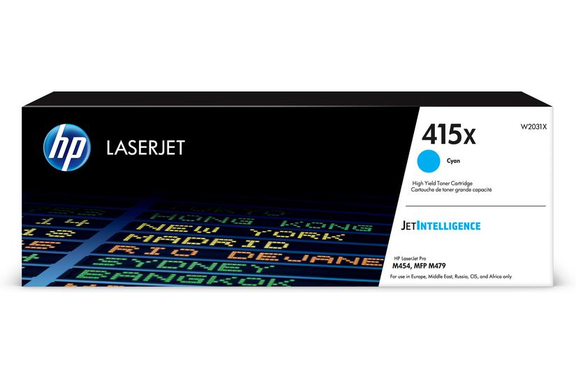 HP 415X - L&aring;ng livsl&auml;ngd - cyan - original - LaserJet - tonerkassett (W2031X)