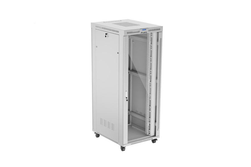 Lanberg FF01 series V2 - rack - 800 x 1000, platt paket, med glasd&ouml;rr - 42U