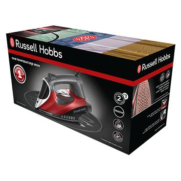 Russell Hobbs 25090-56 strygejern T&oslash;r & dampstrygejern Keramisk stryges&aring;l 2600 W Sort, Gr&aring;, R&oslash;d