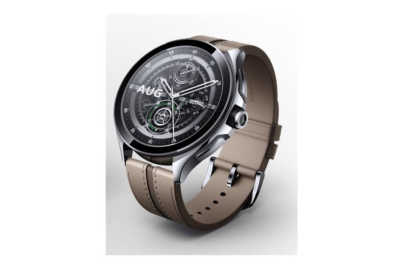 Xiaomi Watch 2 Pro - rostfritt st&aring;l i silver - smart klocka med rem - brun - 32 GB