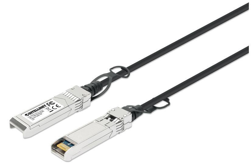 Intellinet 508391 InfiniBand og fiberoptisk kabel 1 m SFP+ Sort, S&oslash;lv