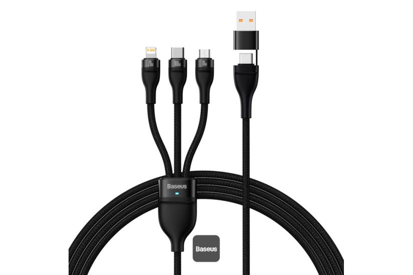 Baseus CASS030101 USB-kabel 1,2 m USB A/USB C USB C/Micro-USB B/Lightning Sort