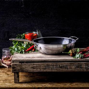 GreenPan Premiere  Wok 30 cm Edelstahl