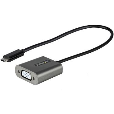 StarTech.com USB C till VGA-adapter - 1080p USB Type-C till VGA-adapterdongel - USB-C (DP alt-l&auml;ge) till VGA-sk&auml;rm/bildsk&auml;rm videokonverterare - Thunderbolt 3-kompatibel - 30 cm ansluten kabel - videokort - VGA / USB - 30 cm