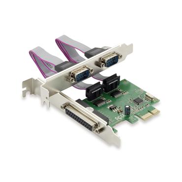 Conceptronic SPC01G - parallellt/seriellt kort - PCIe - RS-232 x 2 + parallell x 1