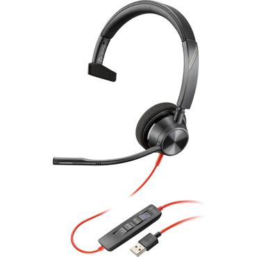 HP Poly Blackwire 3310 Microsoft Teams Certified Headset +USB-C/A Adapter TAA