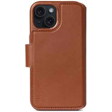 Decoded Leather Detachable Wallet für iPhone 15 Plus Tan