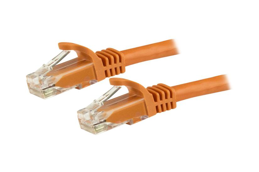 StarTech.com 1.5m CAT6 Ethernet Cable, 10 Gigabit Snagless RJ45 650MHz 100W PoE Patch Cord, CAT 6 10GbE UTP Network Cable w/Strain Relief, Orange, Fluke Tested/Wiring is UL Certified/TIA - Category 6 - 24AWG (N6PATC150CMOR) - patchkabel - 1.5 m - orange