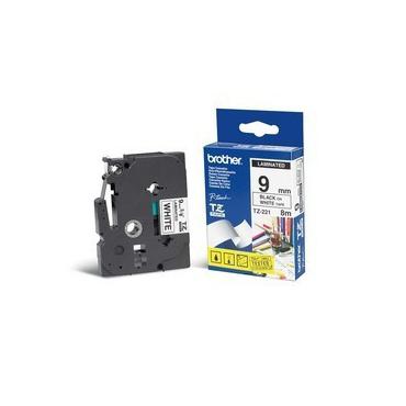 Brother TZe-221 - lamineret bånd - 1 kassette(r) - Rulle (0,9 cm x 8 m)