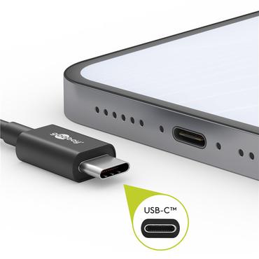 Goobay 51243 USB-kabel USB 2.0 2 m USB C Sort