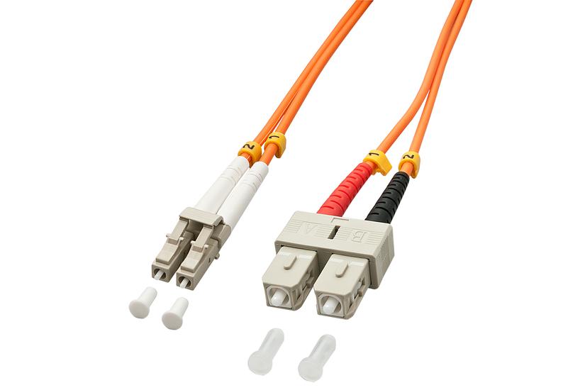 Lindy LC/SC 2m InfiniBand og fiberoptisk kabel Flerfarvet, Orange