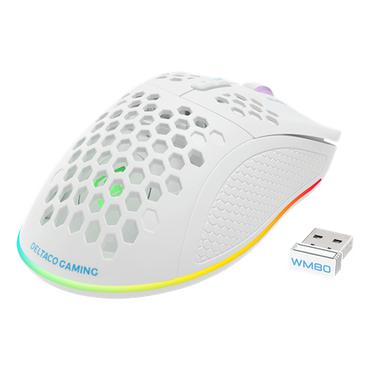 DELTACO GAMING WM80 - mus - USB, 2.4 GHz - vit