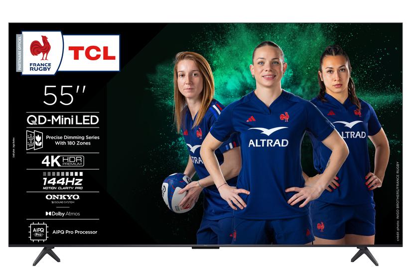 TCL C6K 55C6K, 139,7 cm (55"), 3840 x 2160 pixel, QD-Mini LED, Smart TV, Wi-Fi, Metallic