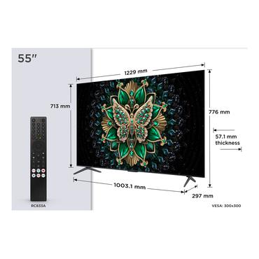 TCL C6K 55C6K, 139,7 cm (55"), 3840 x 2160 pixel, QD-Mini LED, Smart TV, Wi-Fi, Metallic