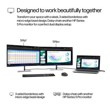 HP 524pu sk&auml;rm - Kant-LED - 24" - IPS - 5ms - Full HD 1920x1080 vid 100Hz