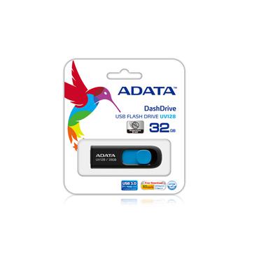 ADATA DashDrive UV128 128GB USB-nøgle USB Type-A 3.2 Gen 1 (3.1 Gen 1) Sort, Blå