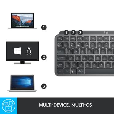 Logitech MX Keys Mini - tastatur - AZERTY - fransk - grafit Indgangsudstyr