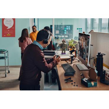 Alowwed----Poly Voyager Focus 2 -Bluetooth-kuulokemikrofoni lataustelineellä, Microsoft Teams -sertifioitu