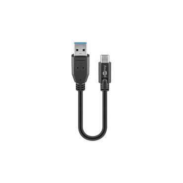 goobay - USB typ C-kabel - USB typ A till 24 pin USB-C - 15 cm