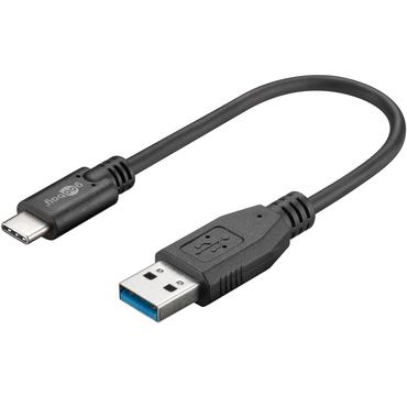 goobay - USB typ C-kabel - USB typ A till 24 pin USB-C - 15 cm