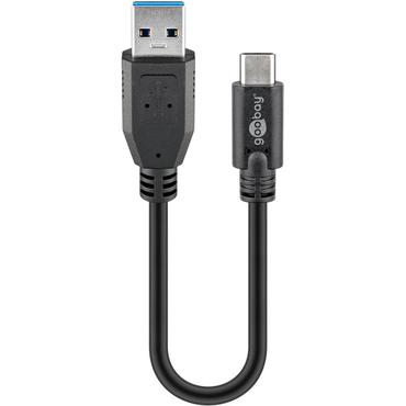 goobay - USB typ C-kabel - USB typ A till 24 pin USB-C - 15 cm