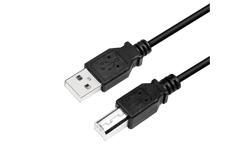 LogiLink USB Kabel, USB 2.0, 2x han 5 m, sort