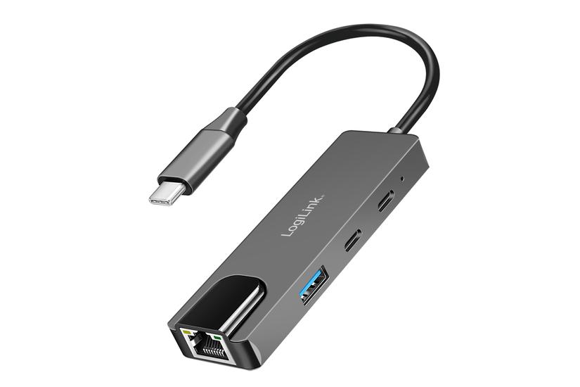 USB 3.2 Gen 1 Hub, 3-port , with 2.5G Gigabit Ethernet adapter