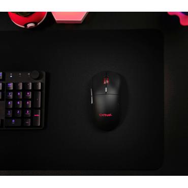 Trust GXT 926 REDEX II - mus - ultral&aring;g latens, justerbar RGB-belysning - 2.4 GHz - svart