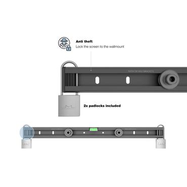 Multibrackets M Universal Public Wallmount Small monteringssæt - for fladt panel - sort