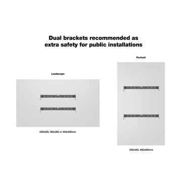 Multibrackets M Universal Public Wallmount Small monteringssæt - for fladt panel - sort