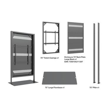 Multibrackets M Pro Series st&auml;ll - f&ouml;r digital skylt - sk&aring;pemblem - svart
