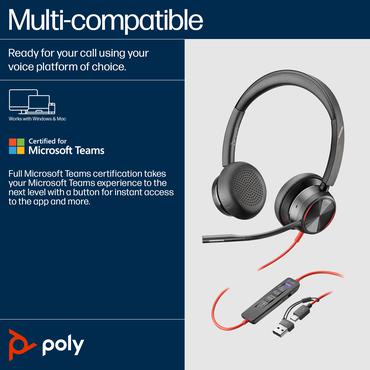 Poly Blackwire 8225-M - headset