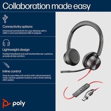 Poly Blackwire 8225-M - headset