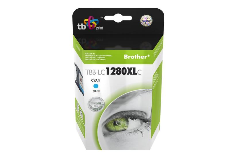 TB - cyan - kompatibel - bl&auml;ckpatron (alternativ f&ouml;r: Brother LC1280XLC)