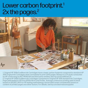 HP 308e EvoMore - svart - original - bl&auml;ckpatron