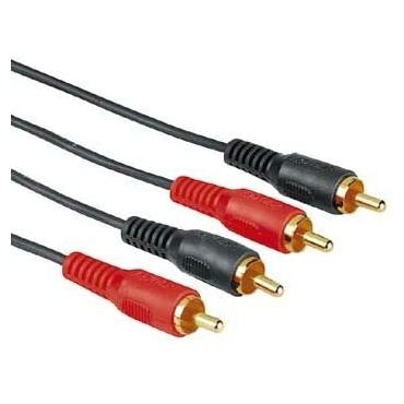 Hama Audio Connecting Cable 2 RCA Male Plugs - 2 RCA Male Plugs, 10 m lydkabel 2 x RCA Sort