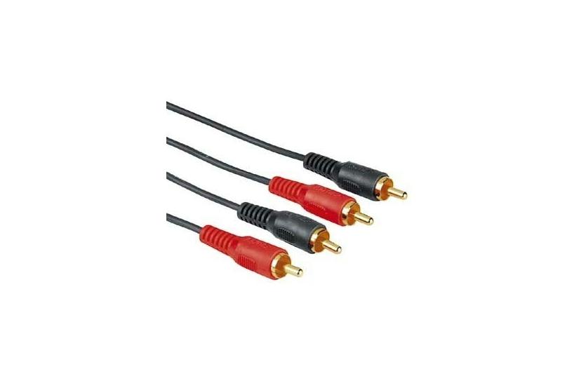 Hama Audio Connecting Cable 2 RCA Male Plugs - 2 RCA Male Plugs, 10 m lydkabel 2 x RCA Sort