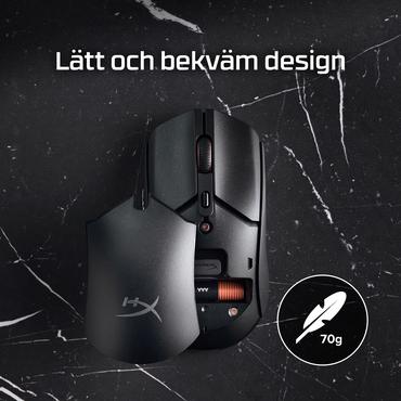 HyperX Pulsefire Haste 2 Core – Trådløs gamingmus (sort/sort)