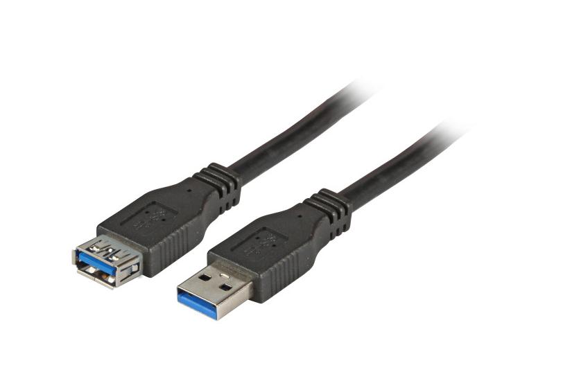 EFB Elektronik K5237.5 USB-kabel USB 3.2 Gen 1 (3.1 Gen 1) 5 m USB A Sort